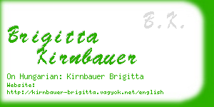 brigitta kirnbauer business card